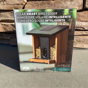 Evergreen Solar Smart Bird Feeder with 1080p HD WiFi Camera  New Sealed